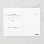 Carte Postale Photo merci mariage script moderne (Dos)