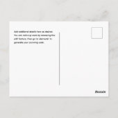 Carte Postale Photo MINIMAL Enregistrer la date CODE QR Économis (Dos)