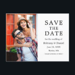 Carte Postale Photo Minimaliste Moderne Couple Enregistrer La Da<br><div class="desc">Moderne Minimaliste Simple Couple Photo Fiançailles Faire-part Enregistrer La Date Carte Postale</div>