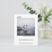 Carte Postale Photo minimaliste Moderne Mariage simple RSVP (Debout devant)