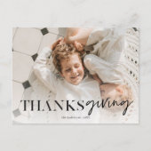 Carte Postale Photo minimaliste moderne Thanksgiving (Devant)