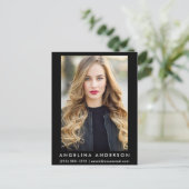 Carte postale photo modèle acteur - Noir (Debout devant)