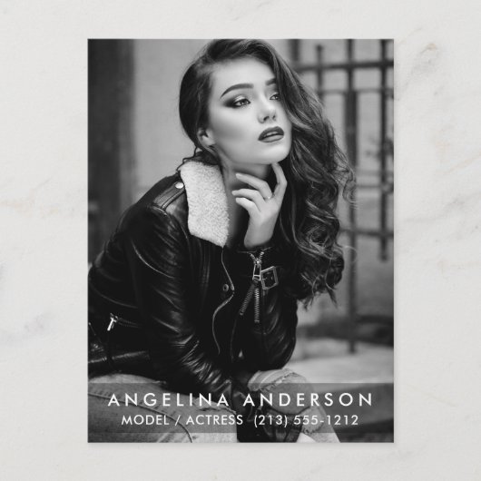 Carte Postale Photo modèle Acteur noir et blanc (Devant)