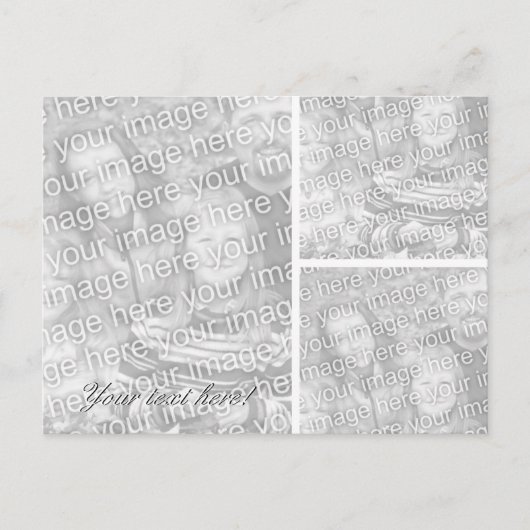 Carte postale photo | Modèle de collage pour trois (Devant)