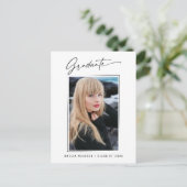 Carte Postale Photo Moderne Calligraphie Encre Script Graduation (Debout devant)