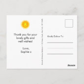 Carte Postale Photo moderne Collage Anniversaire de enfant Merci (Dos)