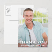 Carte postale photo moderne de remerciement pour l (Devant / Derrière)
