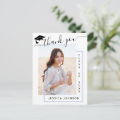 Carte Postale PHOTO Moderne Élégant Merci de graduation (Debout devant)