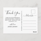 Carte Postale PHOTO Moderne Élégant Merci de graduation (Dos)