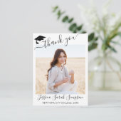 Carte Postale PHOTO Moderne Élégant Merci de graduation (Debout devant)