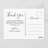 Carte Postale PHOTO Moderne Élégant Merci de graduation (Dos)