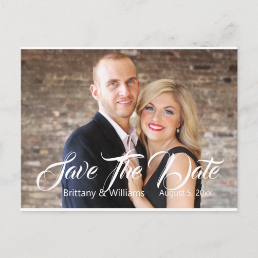 Carte Postale Photo Moderne Enregistrer La Date (Devant)