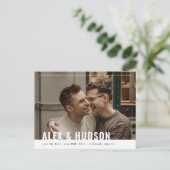 Carte Postale Photo moderne Enregistrer la date (Debout devant)