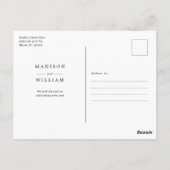 Carte Postale Photo moderne Enregistrer la date Annonce (Dos)