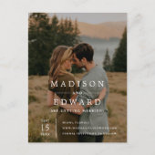 Carte Postale Photo moderne Enregistrer la date Annonce (Devant)