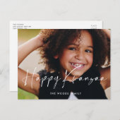 Carte Postale Photo moderne Happy Kwanzaa (Devant / Derrière)