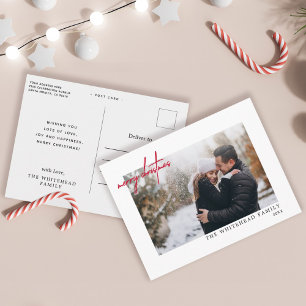 Carte Postale Photo moderne Joyeux Noël Lettres