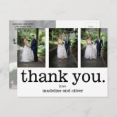 Carte Postale Photo Moderne Machine Texte Mariage Merci (Devant / Derrière)