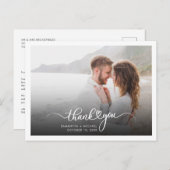 Carte Postale Photo moderne manuscrite Mariage Merci (Devant / Derrière)