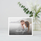 Carte Postale Photo moderne manuscrite Mariage Merci (Debout devant)