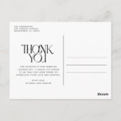 Carte Postale Photo Moderne Merci Mariage (Dos)