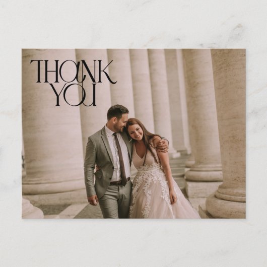 Carte Postale Photo Moderne Merci Mariage (Devant)