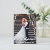 Carte Postale Photo Moderne Nous Avons Été Mariés Script De Brèv (Debout devant)