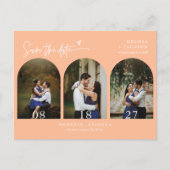 Carte Postale Photo moderne Peach Arch Code QR Enregistrer la da (Devant)