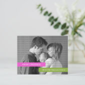 Carte Postale Photo Moderne (Rose/Vert) (Debout devant)