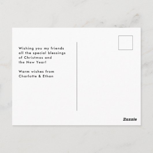 Carte Postale Photo moderne Simpel Photo Noël Postkarte (Dos)