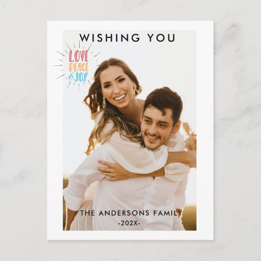 Carte Postale Photo moderne Simpel Photo Noël Postkarte (Devant)