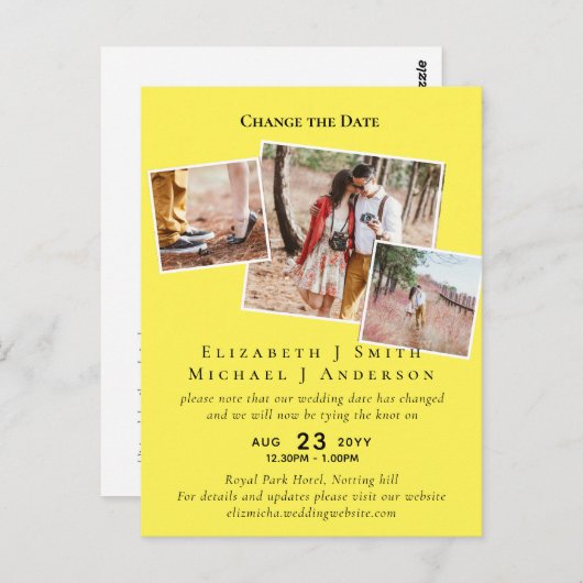 Carte Postale PHOTO Modifier la date Plans reporter N'IMPORTE QU (Devant / Derrière)