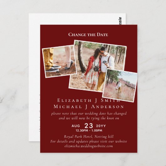 Carte Postale PHOTO Modifier la date Plans reporter N'IMPORTE QU (Devant / Derrière)