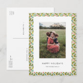 Carte Postale Photo motif de Noël moderne et festive (Devant / Derrière)