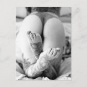 Carte postale photo N&B jambes tatouées (Devant)