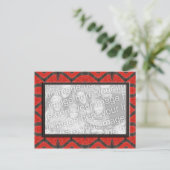 Carte Postale photo noir rouge (Debout devant)