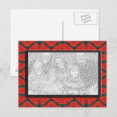 Carte Postale photo noir rouge (Devant / Derrière)