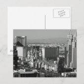 Carte Postale Photo noire et blanche de Las Vegas (Devant / Derrière)