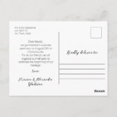 Carte Postale Photo Nous avons attaché le faire-part Mariage de  (Dos)