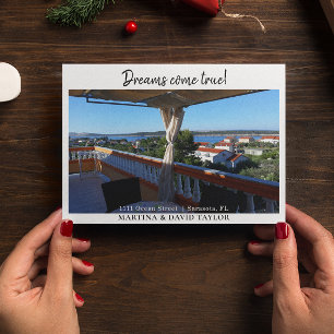 Carte Postale Photo Nouveau Faire-part d'adresse personnelle Car