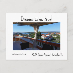Carte Postale Photo Nouveau Faire-part d'adresse personnelle Car