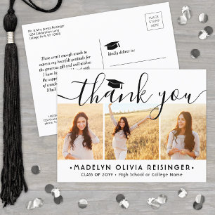 Carte Postale Photo Nouvelle Adresse Simple Merci de graduation