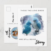 Carte Postale *~* PHOTO  Oiseaux de l'amour AP54 Anniversaire (Devant / Derrière)