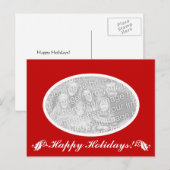 Carte postale photo ovale pour les fêtes non confe (Devant / Derrière)