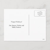 Carte postale photo ovale pour les fêtes non confe (Dos)