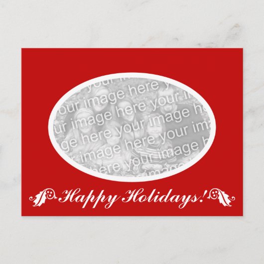 Carte postale photo ovale pour les fêtes non confe (Devant)