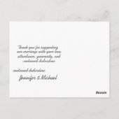 Carte Postale Photo personalizado tarjeta de agradecimiento (Dos)