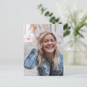 Carte postale photo personnalisée (Debout devant)