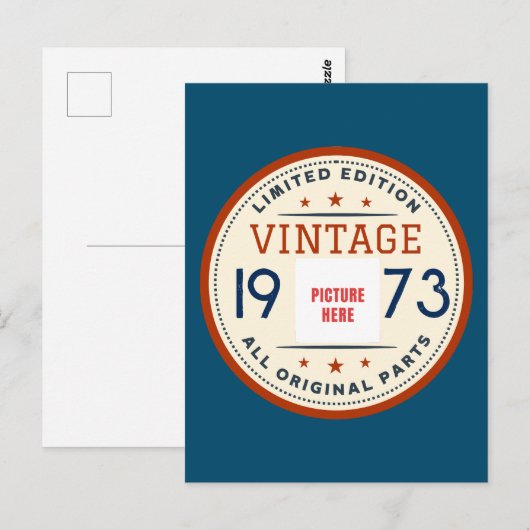 CARTE POSTALE PHOTO PERSONNALISÉE ANNIVERSAIRE LIMITÉE ÉDITION (Devant / Derrière)