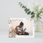 Carte Postale Photo personnalisée de la récolte Citrouille de Th (Debout devant)